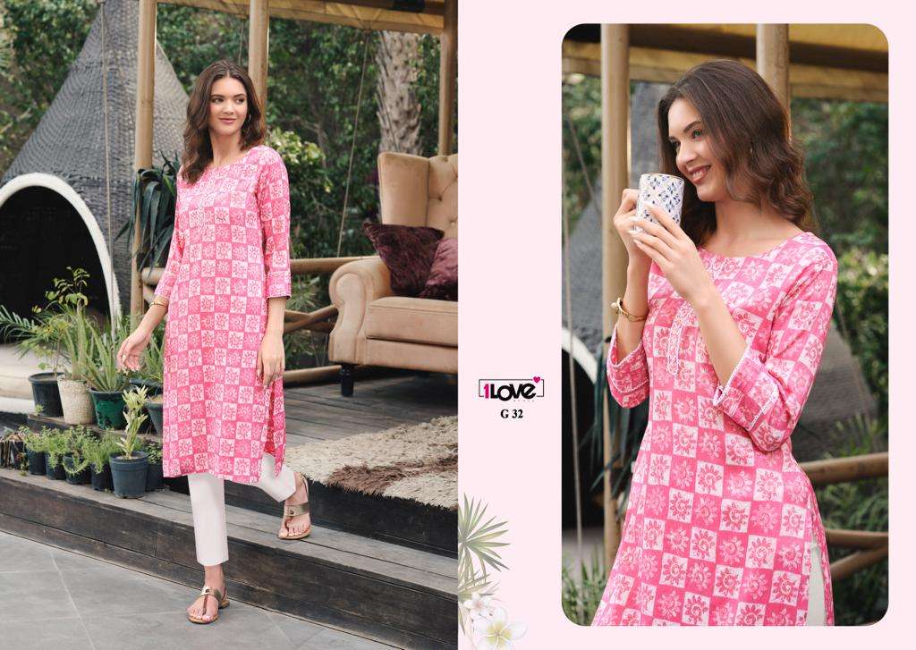 1 LOVE  GOLD VOL-3 RAYON KURTI  CATALOG