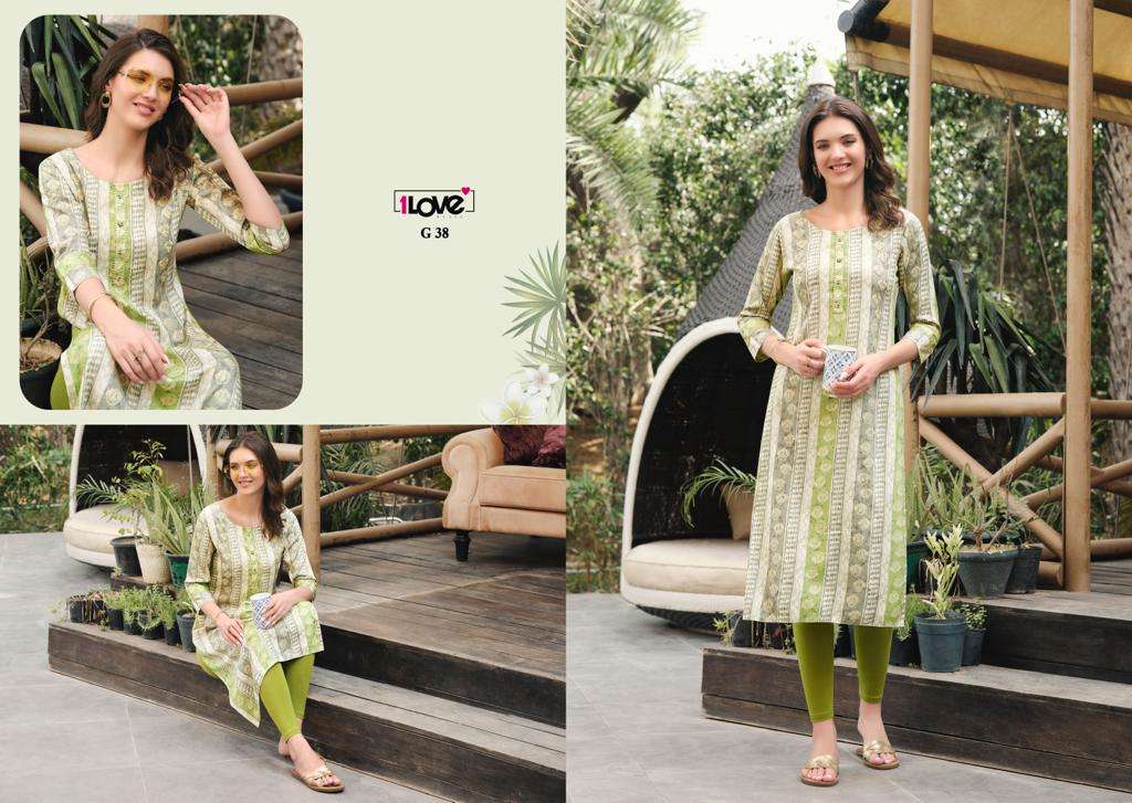 1 LOVE  GOLD VOL-3 RAYON KURTI  CATALOG