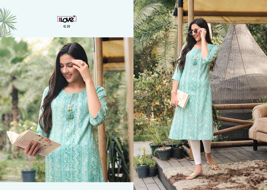1 LOVE  GOLD VOL-3 RAYON KURTI  CATALOG