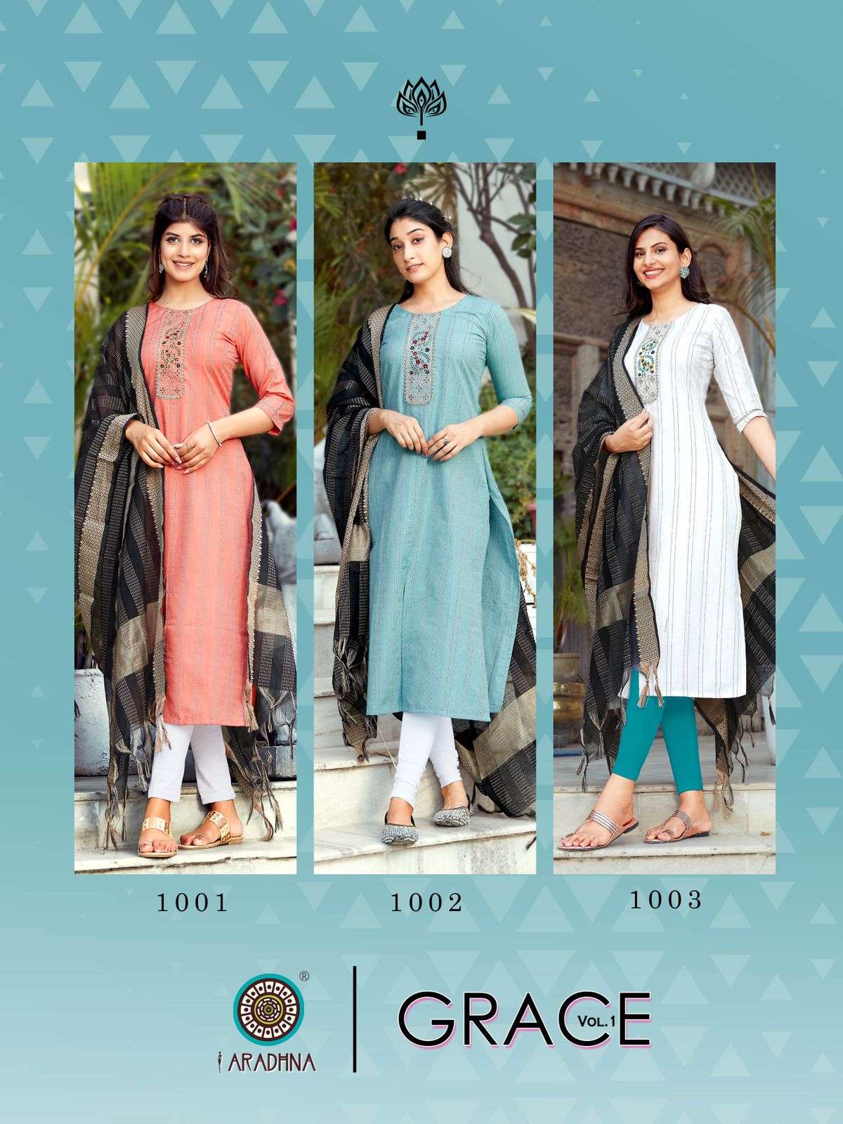 ARADHNA GRACE VOL-1 KURTI PANT CATALOG