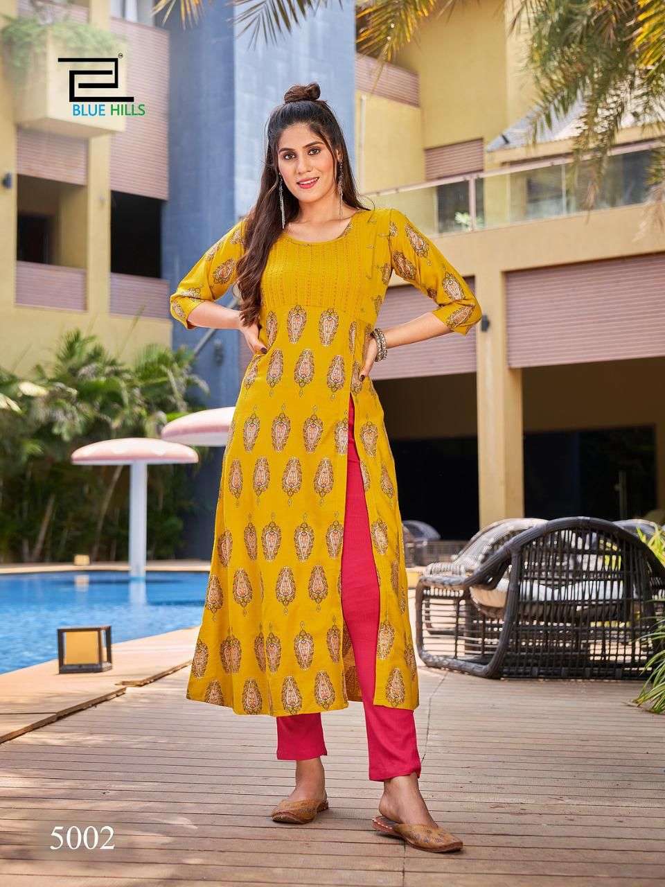 BLUE HILLS FIRST DATE VOL-5 PRINTED KURTI CATALOG