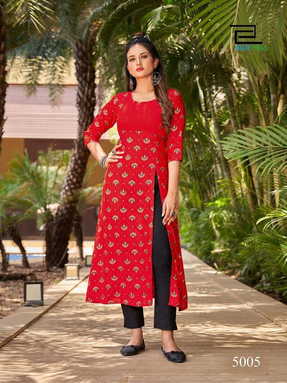 BLUE HILLS FIRST DATE VOL-5 PRINTED KURTI CATALOG
