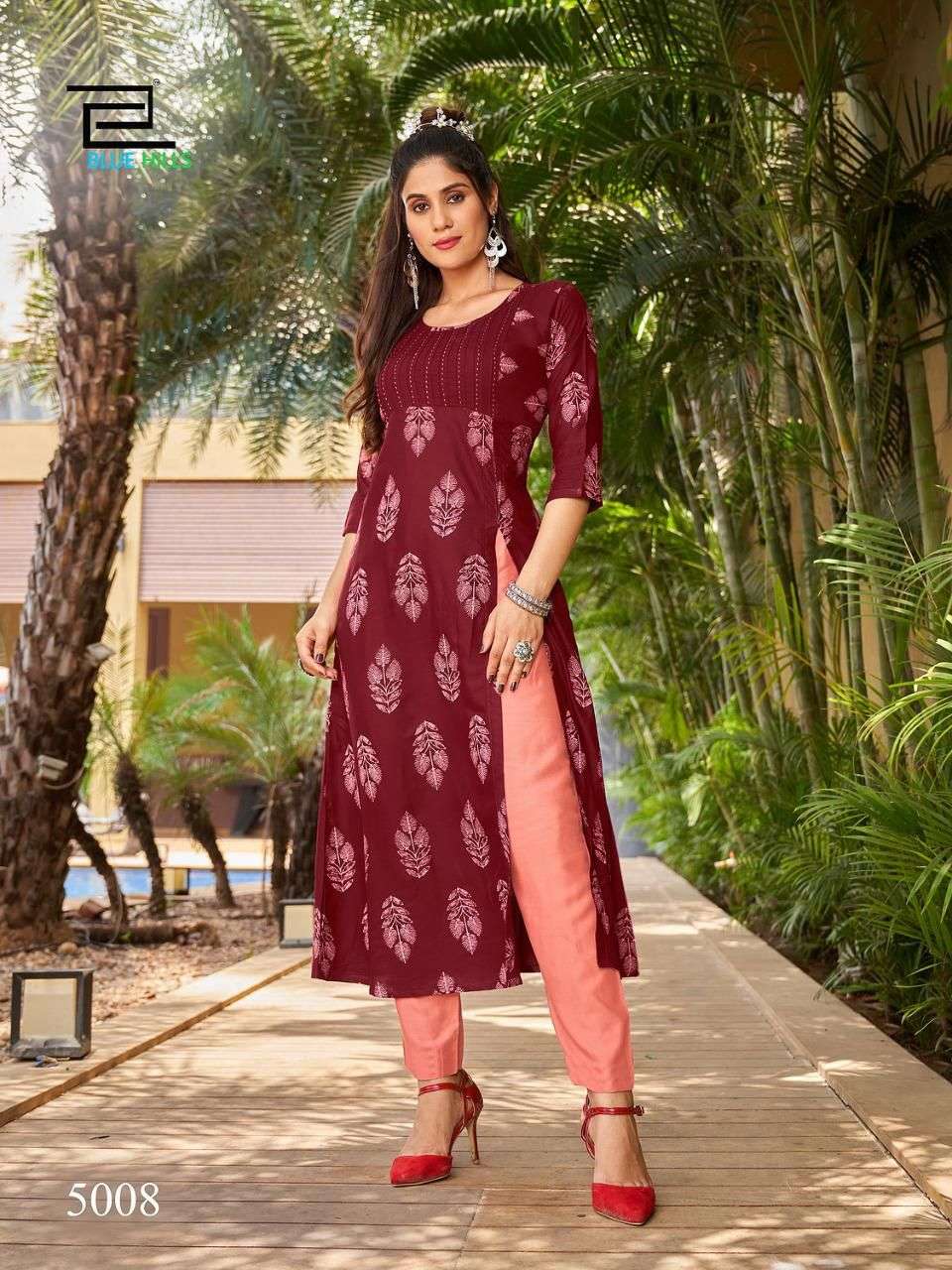 BLUE HILLS FIRST DATE VOL-5 PRINTED KURTI CATALOG