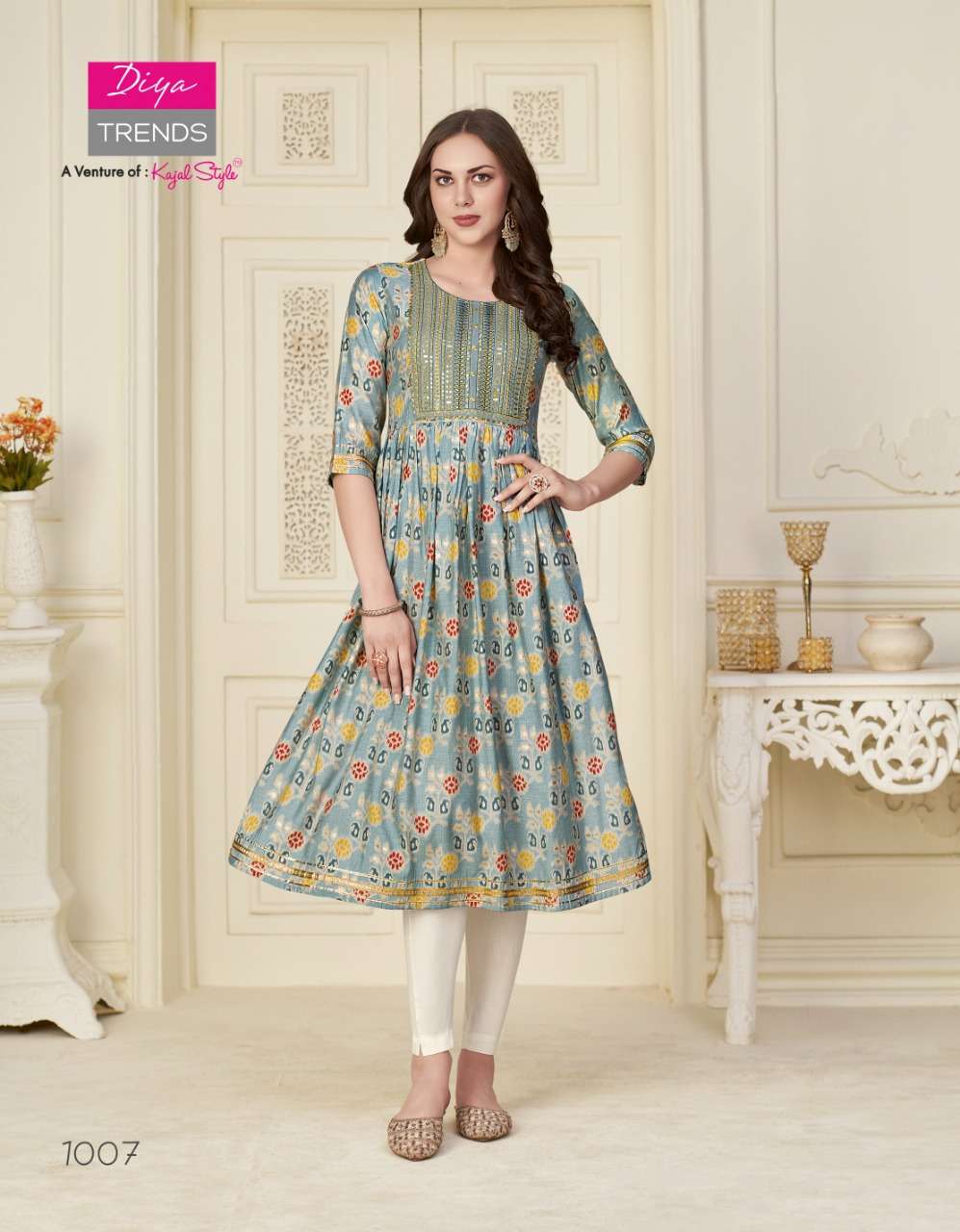 DIYA TRENDS FASHION SAMORA VOL-1 NYRA CUT KURTI CATALOG