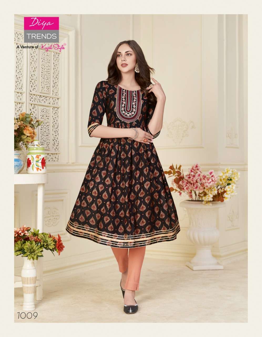 DIYA TRENDS FASHION SAMORA VOL-1 NYRA CUT KURTI CATALOG