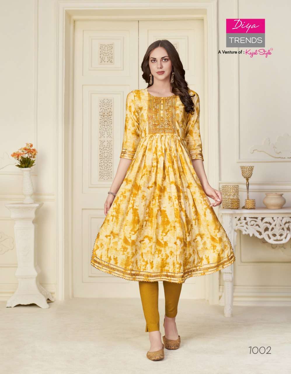 DIYA TRENDS FASHION SAMORA VOL-1 NYRA CUT KURTI CATALOG