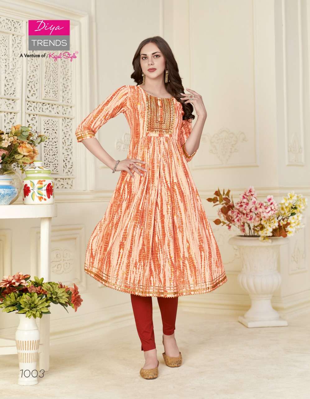 DIYA TRENDS FASHION SAMORA VOL-1 NYRA CUT KURTI CATALOG