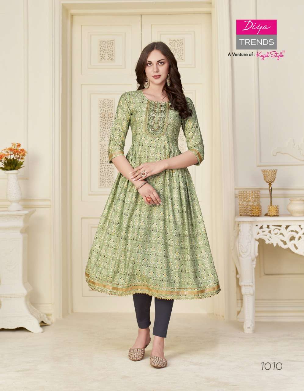 DIYA TRENDS FASHION SAMORA VOL-1 NYRA CUT KURTI CATALOG