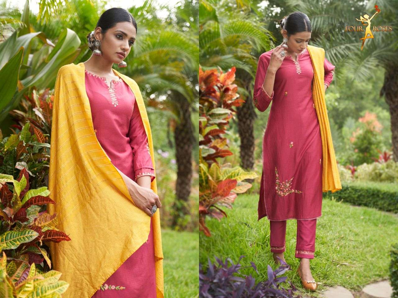 FOUR ROSES  RUHANIYAT 3PCS KURTI CATALOG