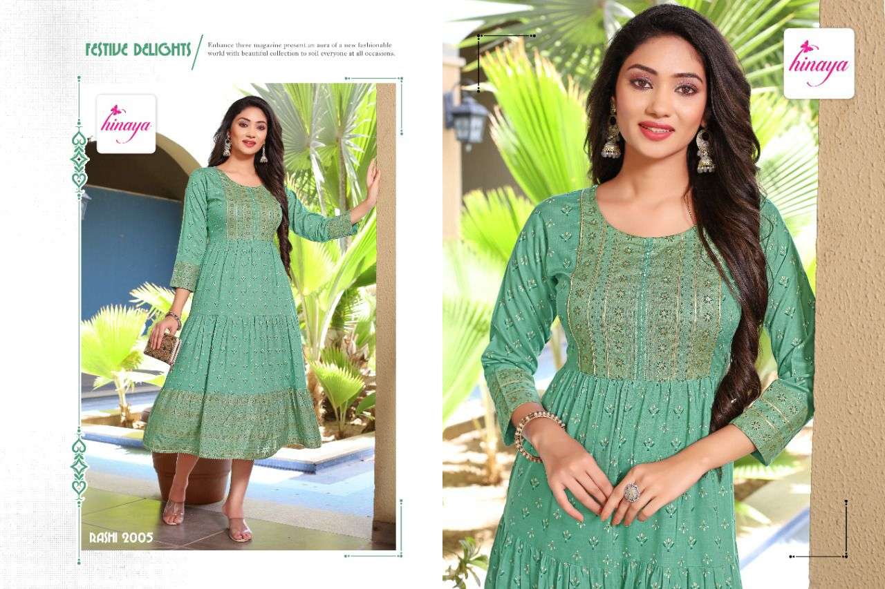 HINAYA RASHI VOL-1 FLAIRED KURTI CATALOG