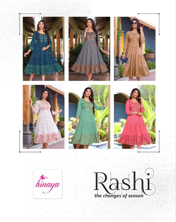 HINAYA RASHI VOL-1 FLAIRED KURTI CATALOG