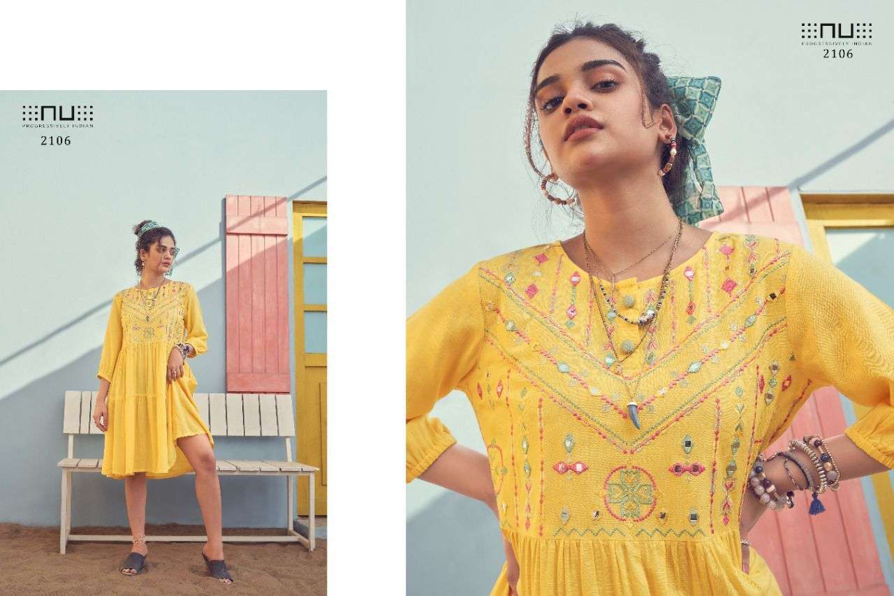  NU- VOL-21 EMBROIDERY KURTI CATALOG