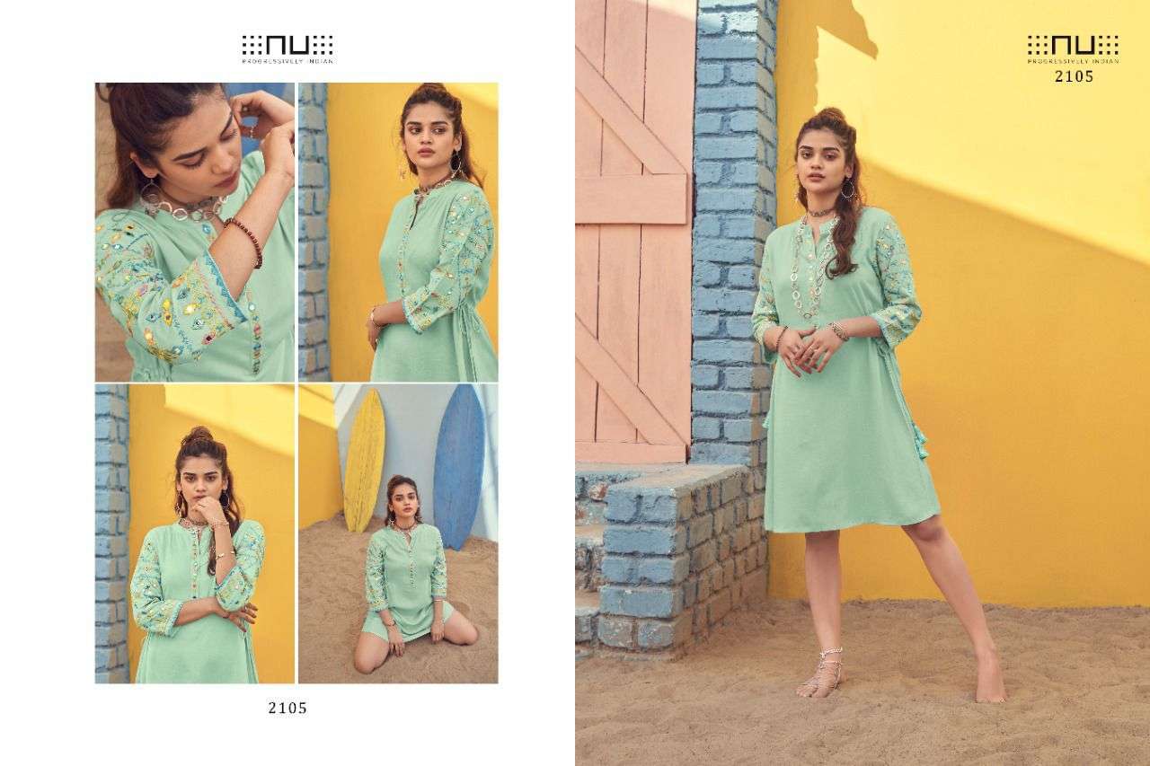  NU- VOL-21 EMBROIDERY KURTI CATALOG