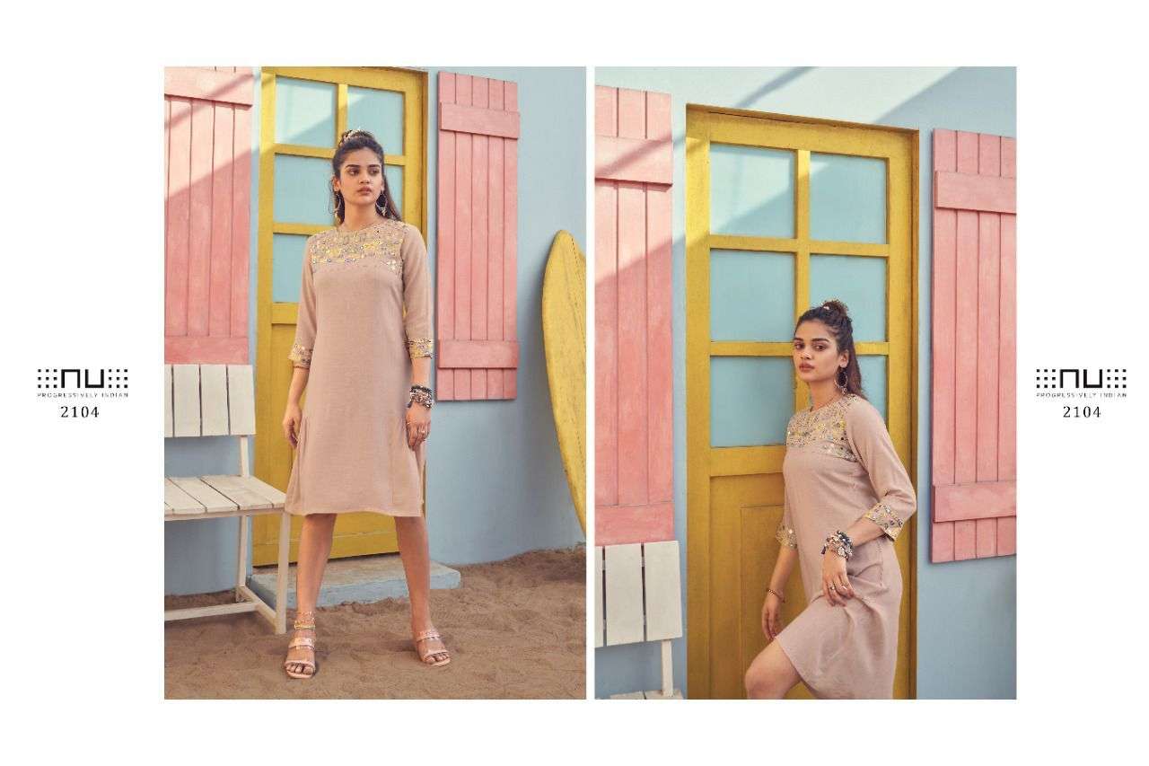 NU- VOL-21 EMBROIDERY KURTI CATALOG