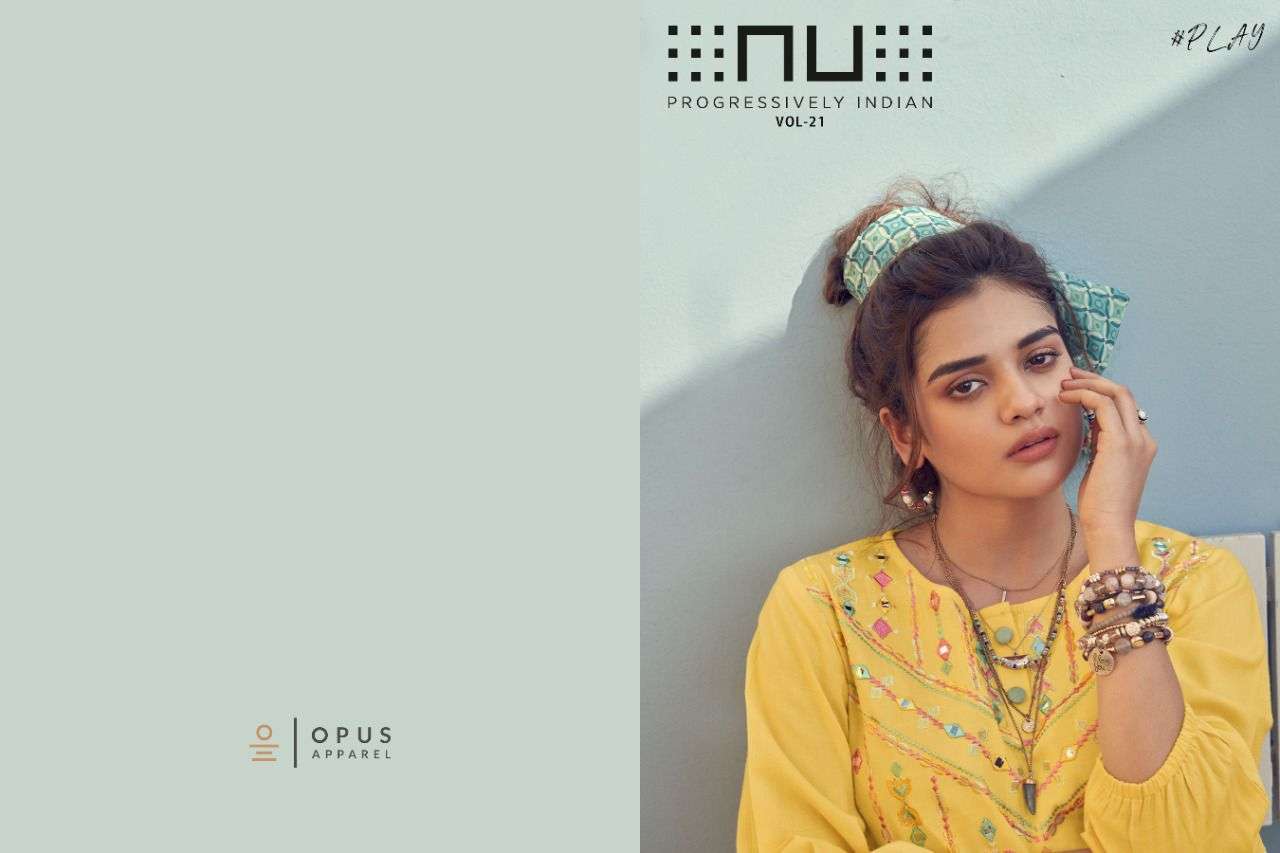 NU- VOL-21 EMBROIDERY KURTI CATALOG