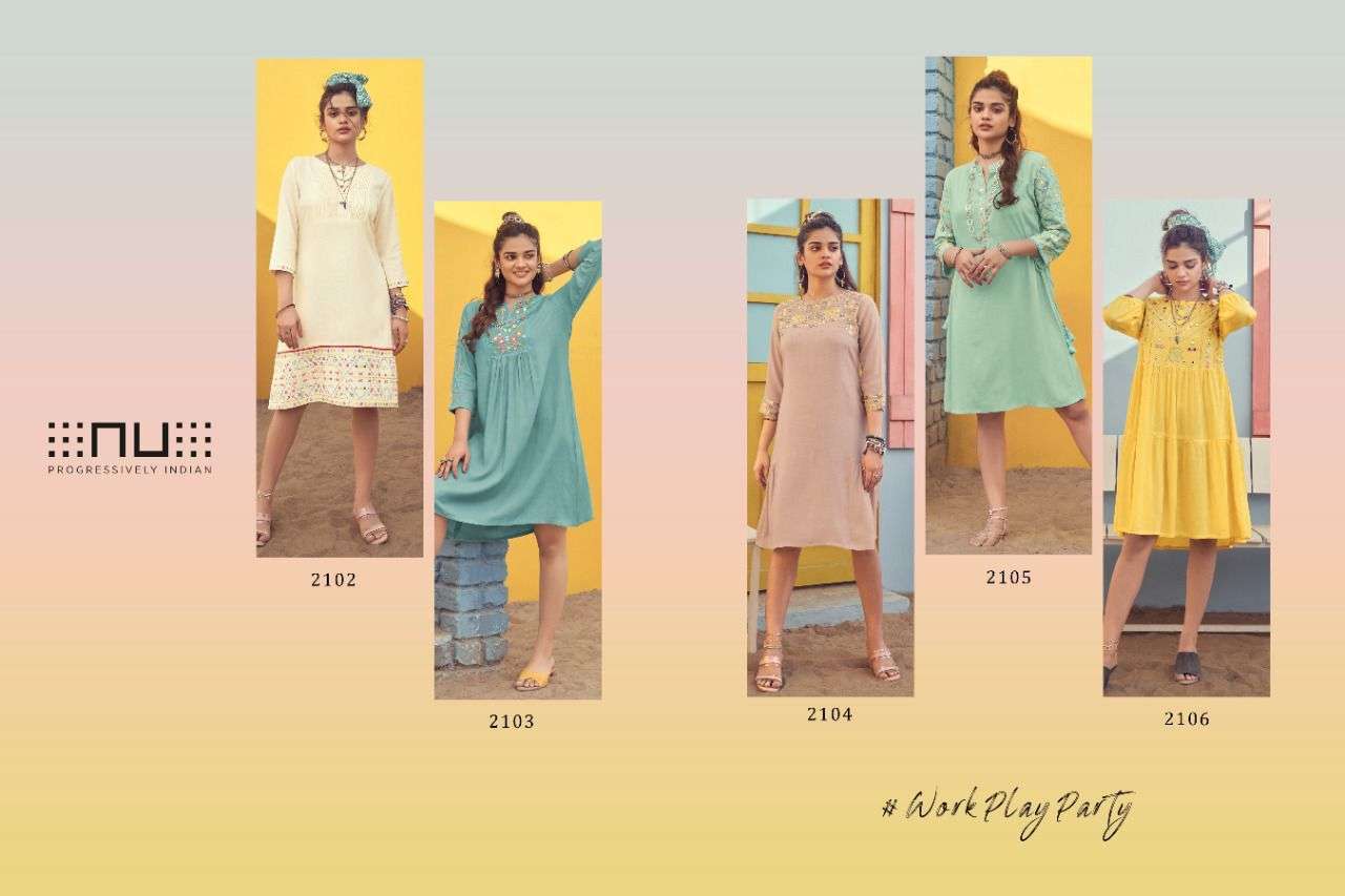  NU- VOL-21 EMBROIDERY KURTI CATALOG