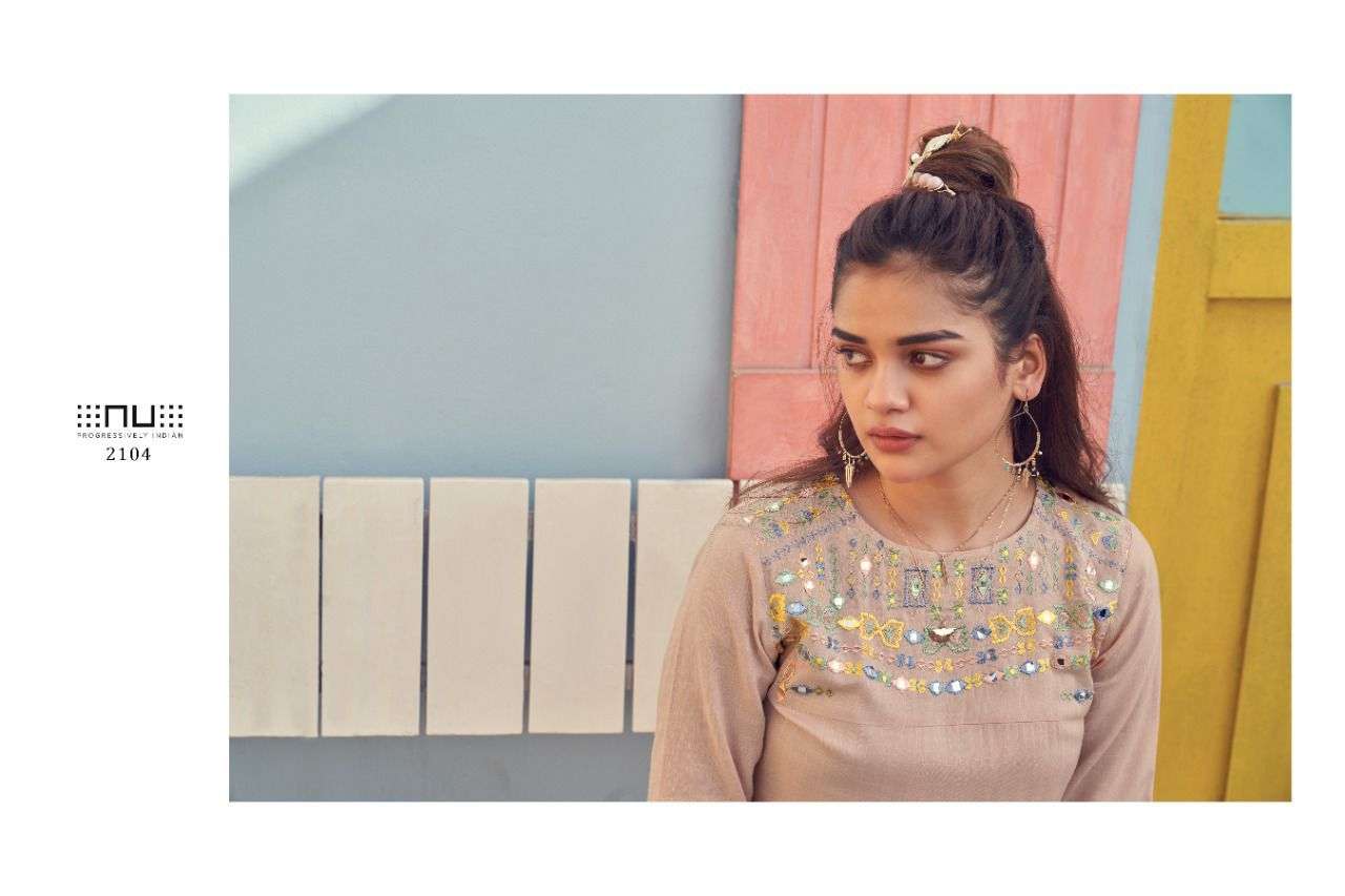  NU- VOL-21 EMBROIDERY KURTI CATALOG