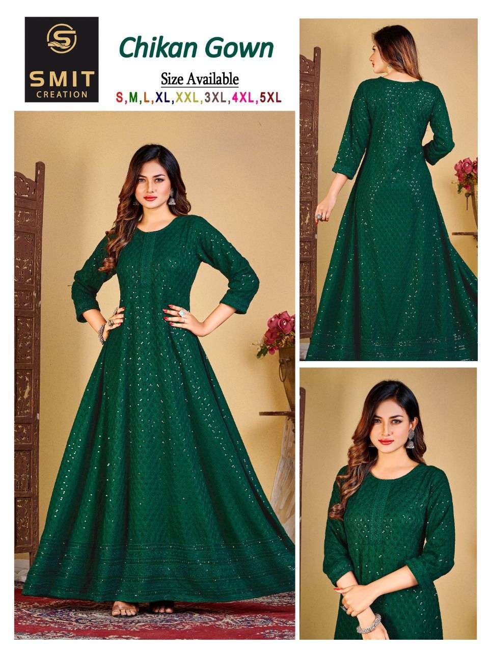 POONAM DESIGNER CHIKEN GOWN CATALOG