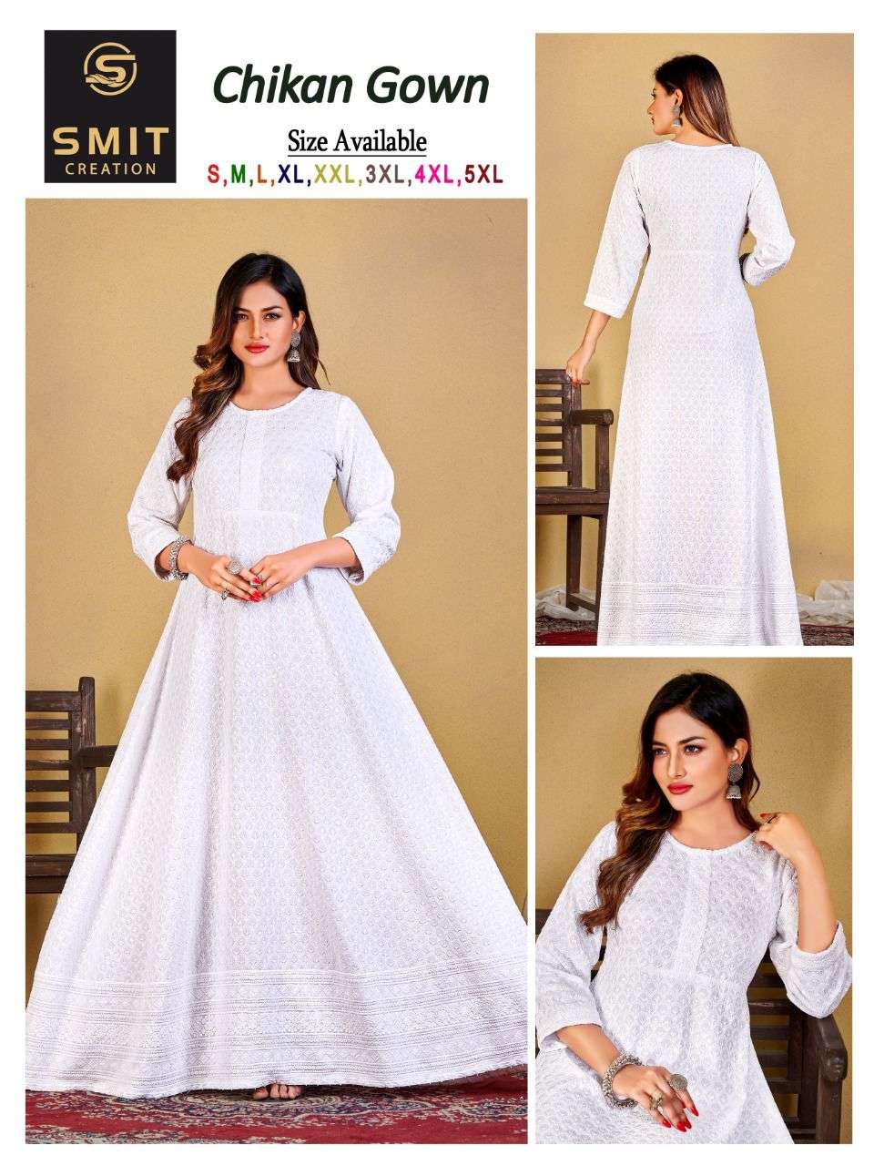 POONAM DESIGNER CHIKEN GOWN CATALOG