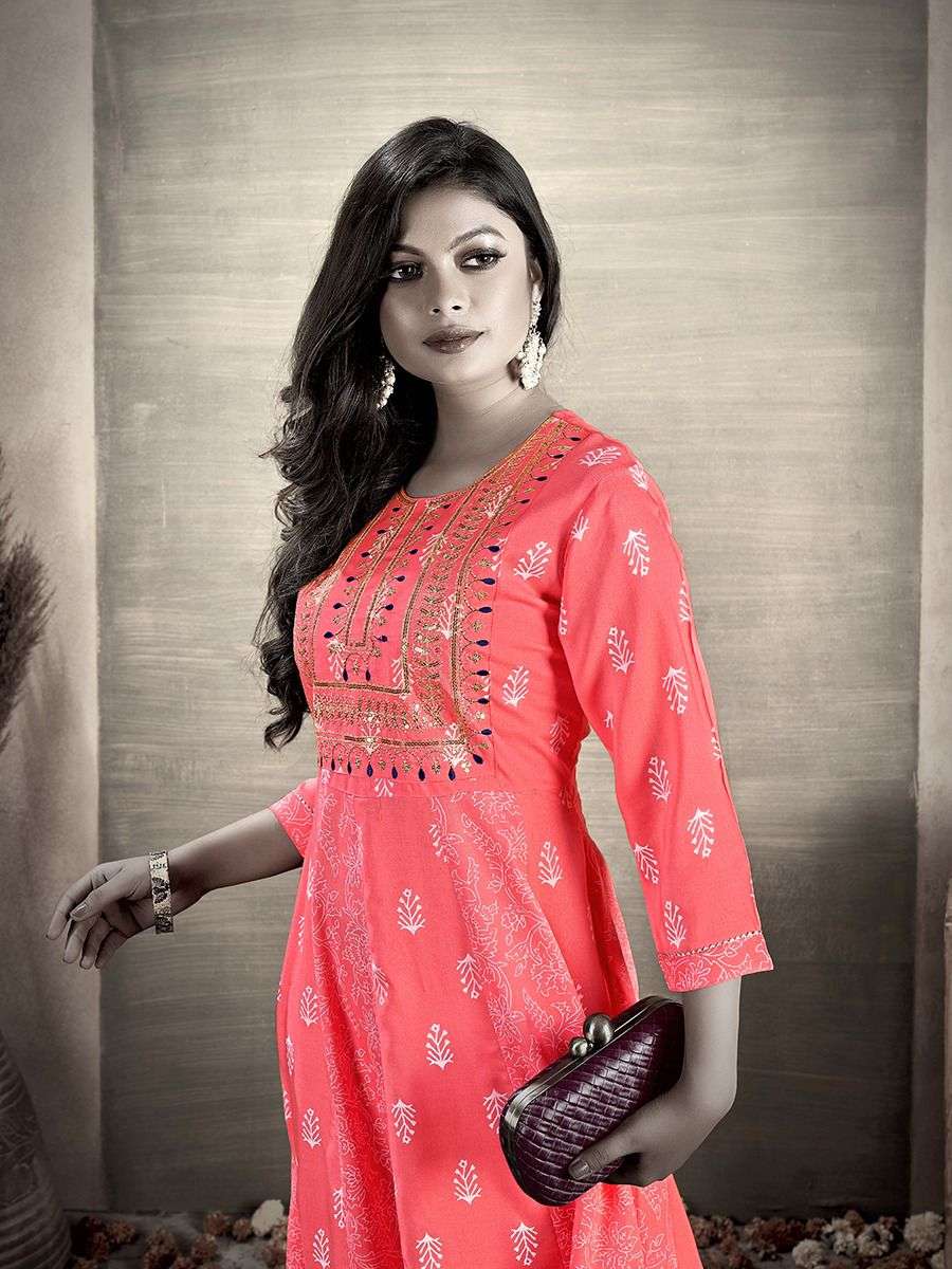 TEXOFAB  GLAMGIRL JAIPURI PRINTED KURTI D.NO-1003