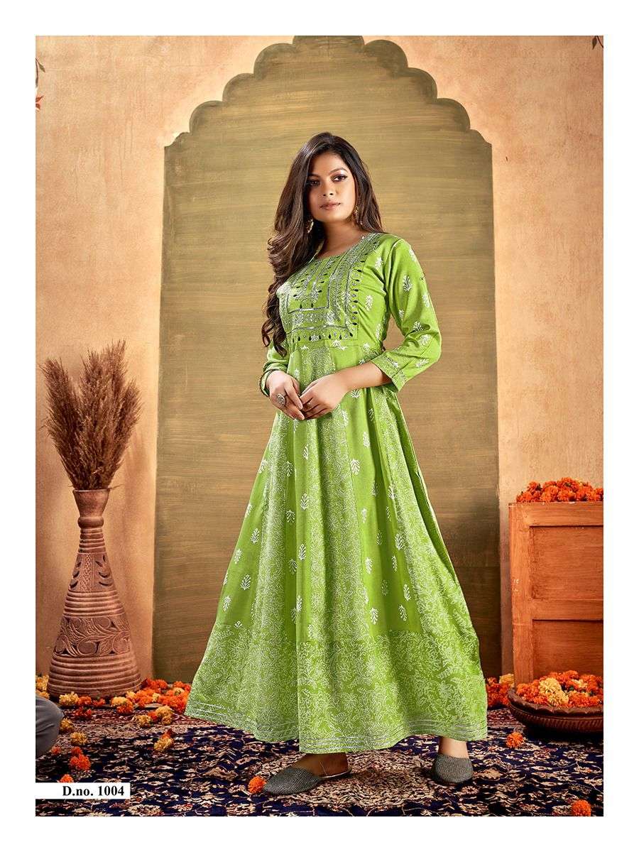 TEXOFAB  GLAMGIRL JAIPURI PRINTED KURTI D.NO-1004