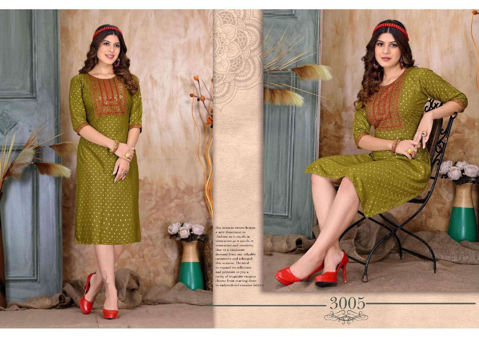 TEXOFAB GOLDEN INAYAT SEQUENCE KURTI CTALOG