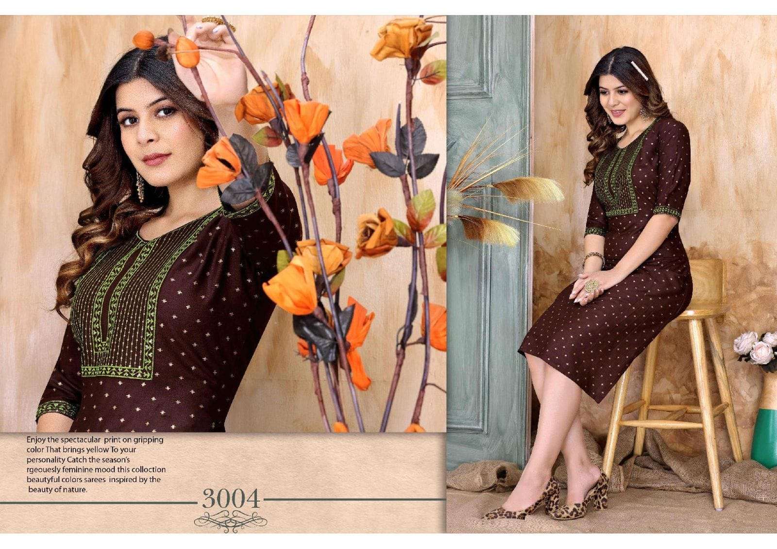 TEXOFAB GOLDEN INAYAT SEQUENCE KURTI CTALOG