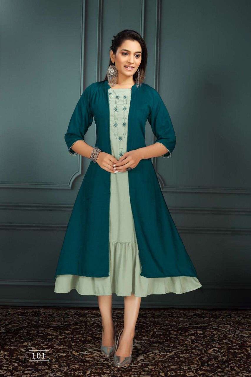 TEXOFAB MOHEY KURTI WITH ATTACHED JECKET CATALOG