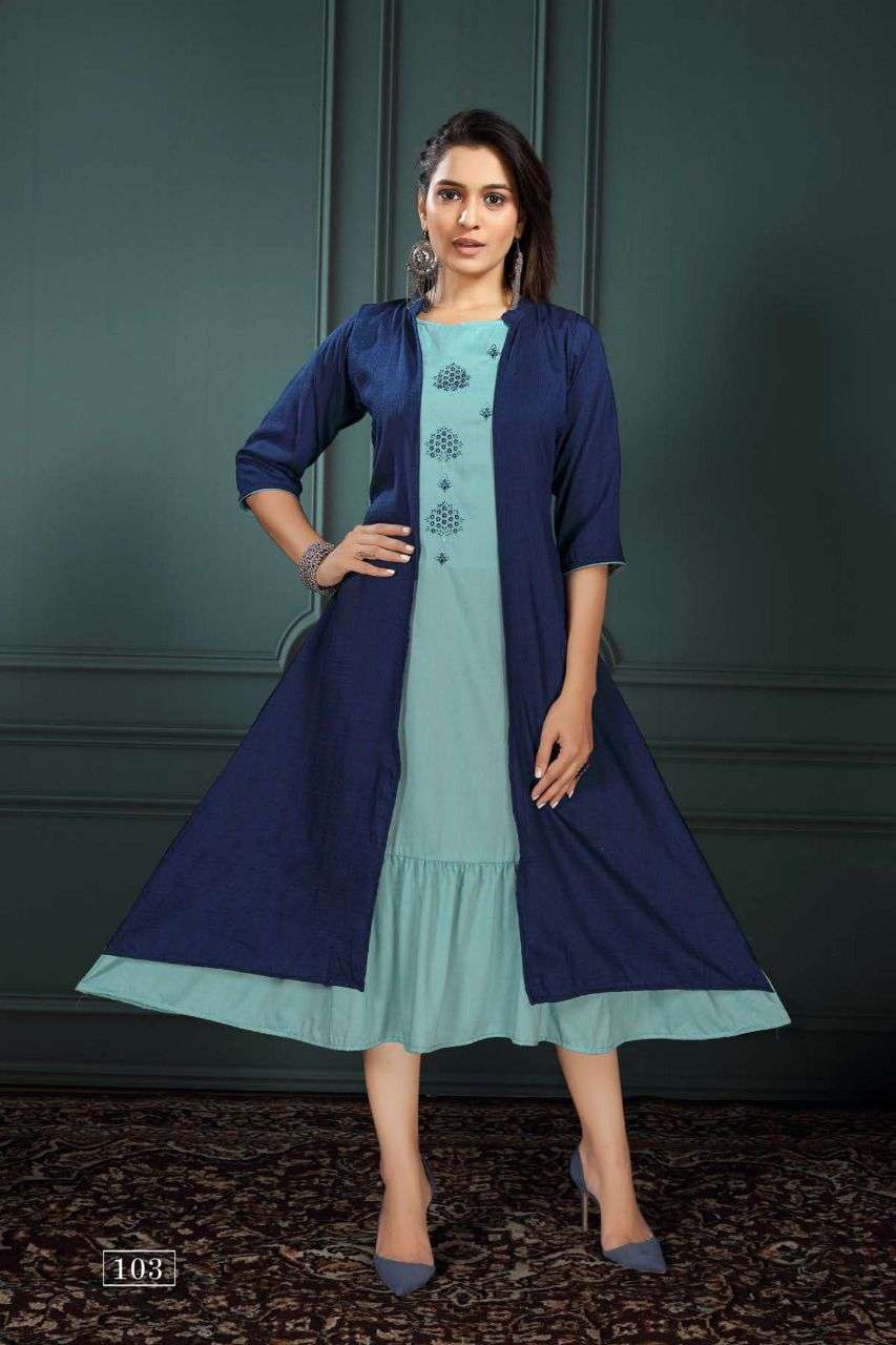 TEXOFAB MOHEY KURTI WITH ATTACHED JECKET CATALOG