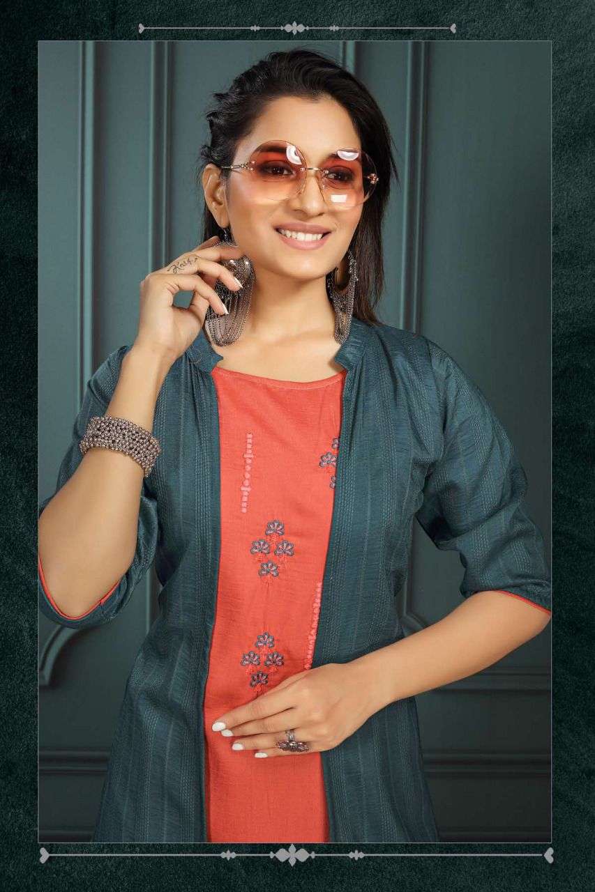 TEXOFAB MOHEY KURTI WITH ATTACHED JECKET CATALOG