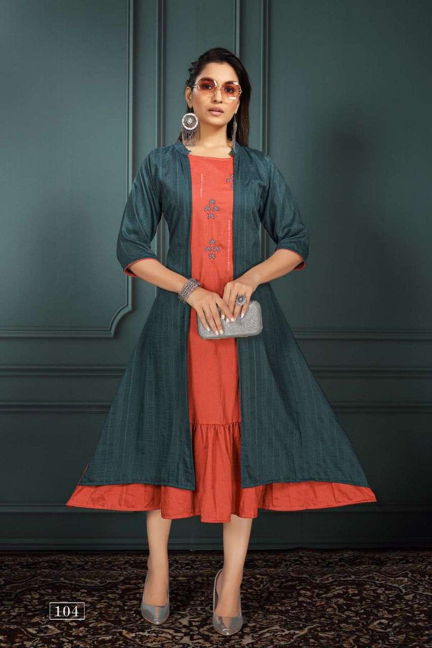 TEXOFAB MOHEY KURTI WITH ATTACHED JECKET CATALOG