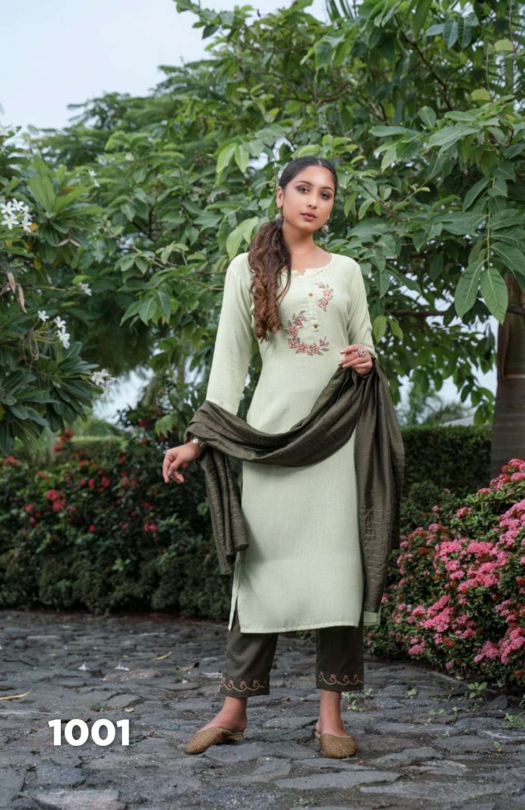 TEXOFAB NITI D.NO-1001 3PCS KURTI SET