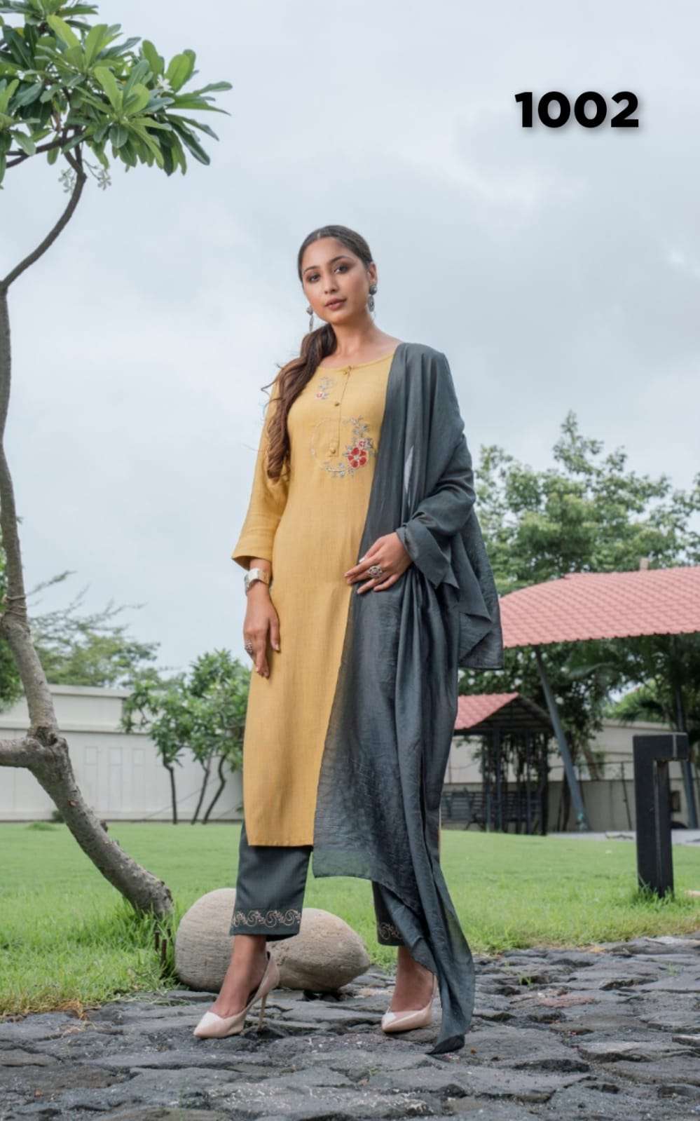 TEXOFAB NITI D.NO-1002 3PCS KURTI SET