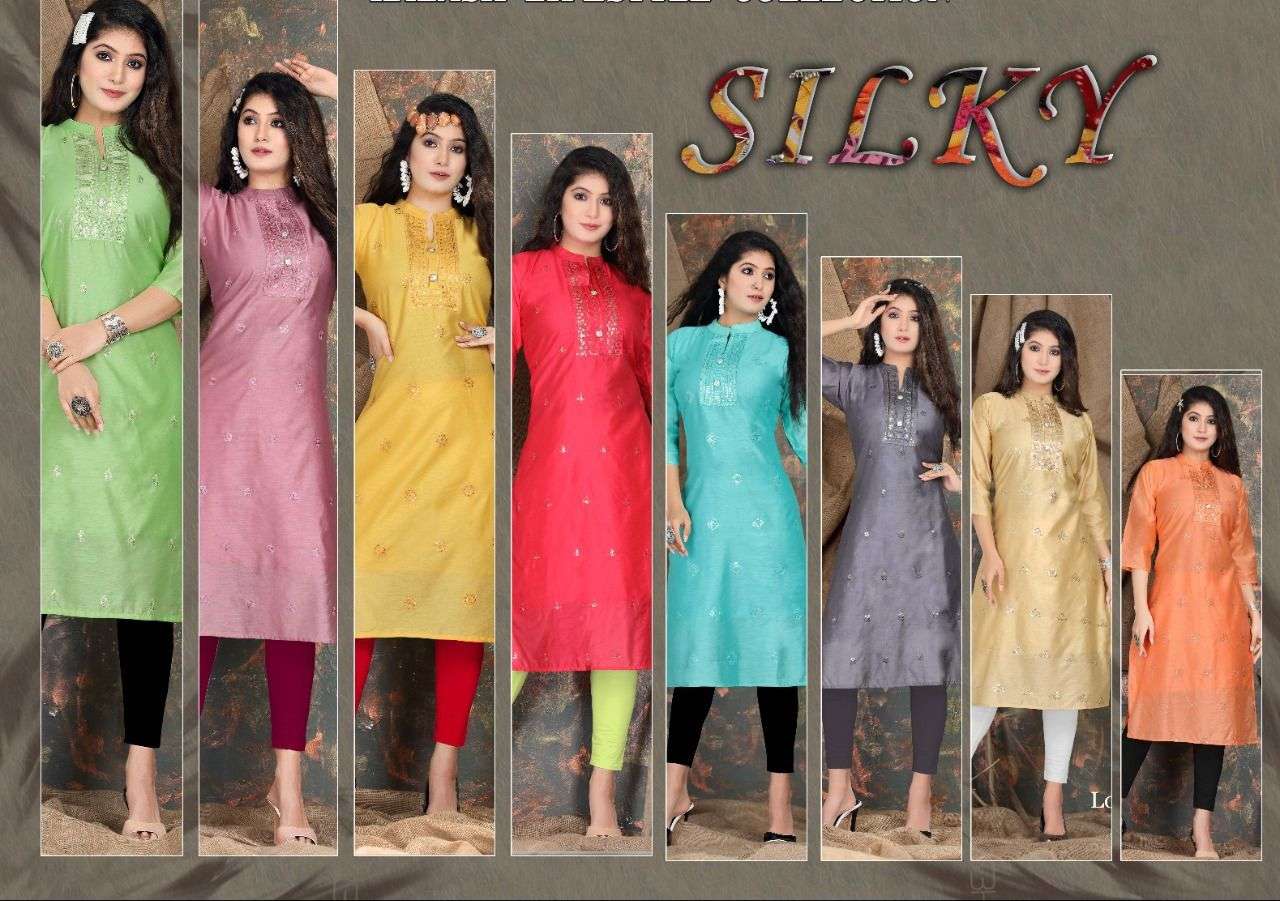 TEXOFAB RIYA SILLKY VOL-1 STRAIGHT KURTI CATALOG