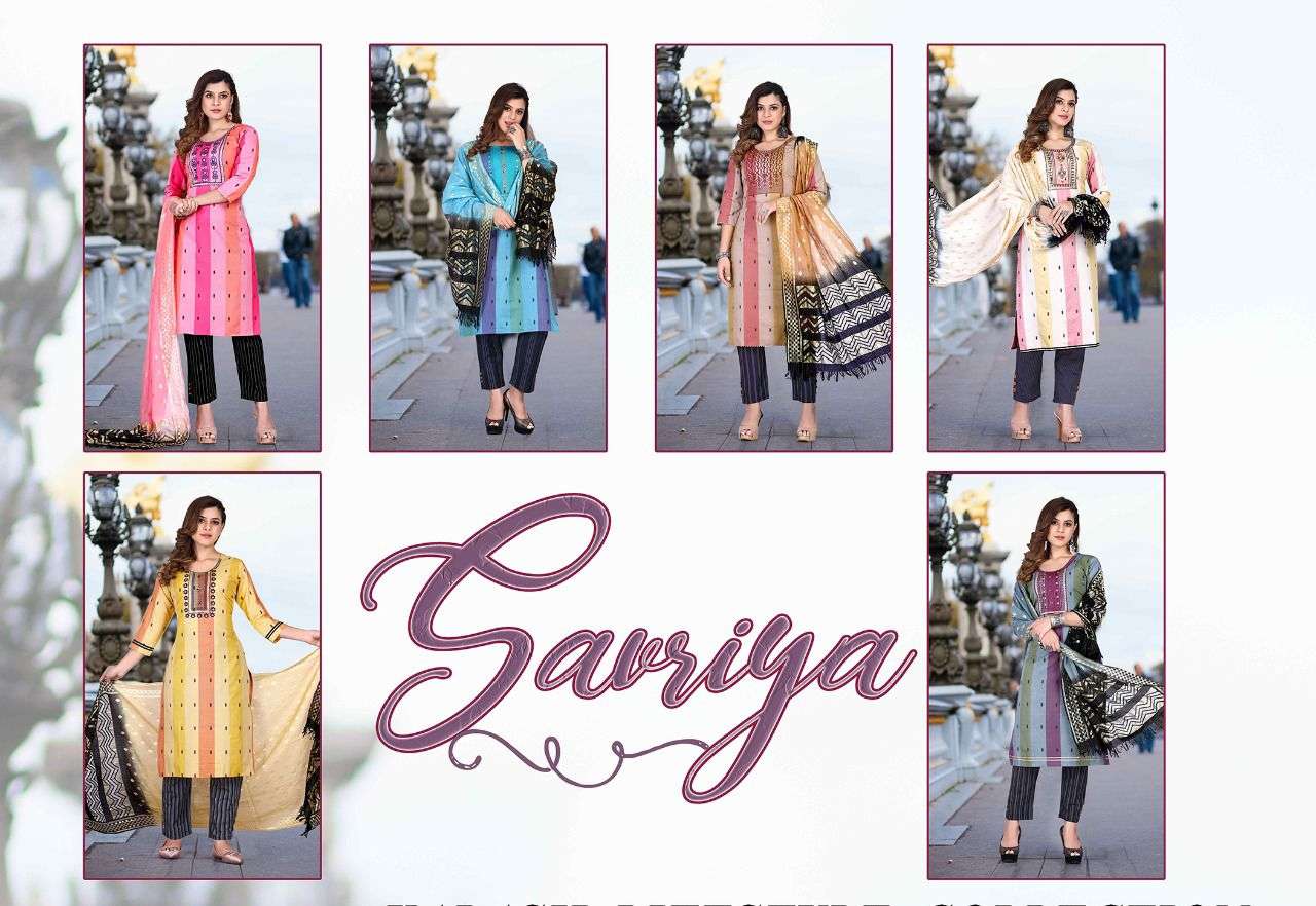 TEXOFAB RIYAA SAVRIYAA VOL-1 STRAIGHT KURTI CATALOG