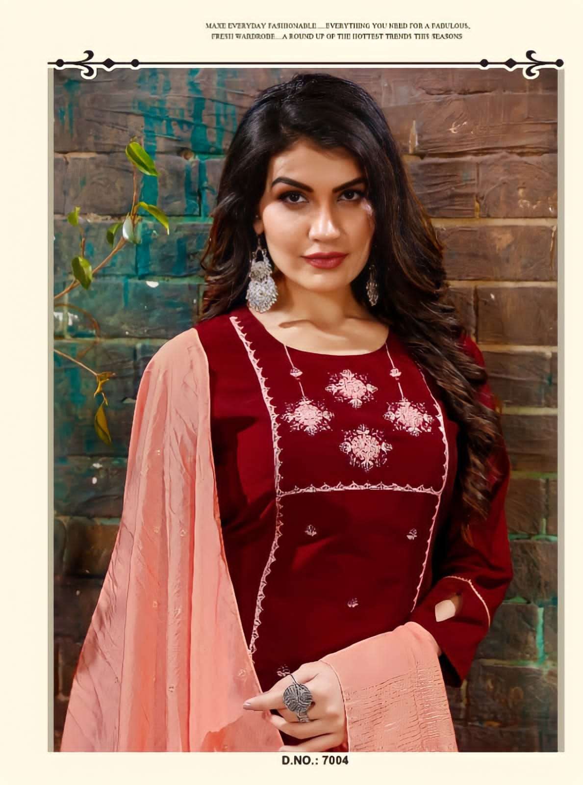 TEXOFAB SHEESHA VOL-3 D.NO-7004 KURTI PANT DUPATTA SET