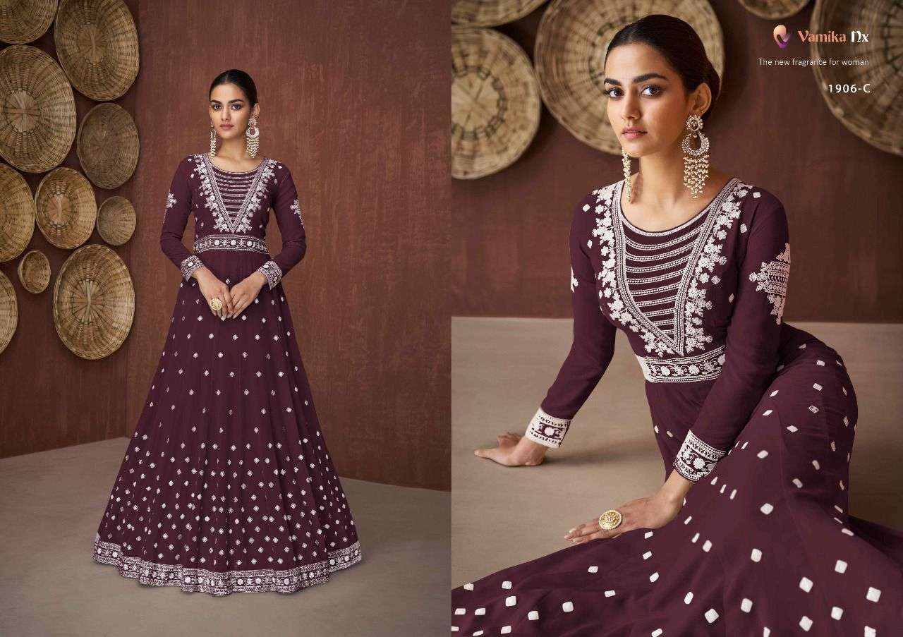VAMIKA NX SIYA  5 COLOURS ANARKALI GOWN CATALOG