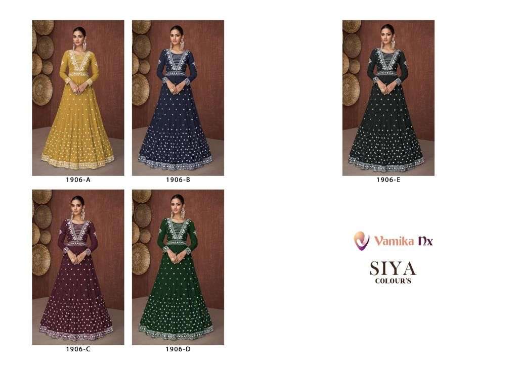 VAMIKA NX SIYA  5 COLOURS ANARKALI GOWN CATALOG