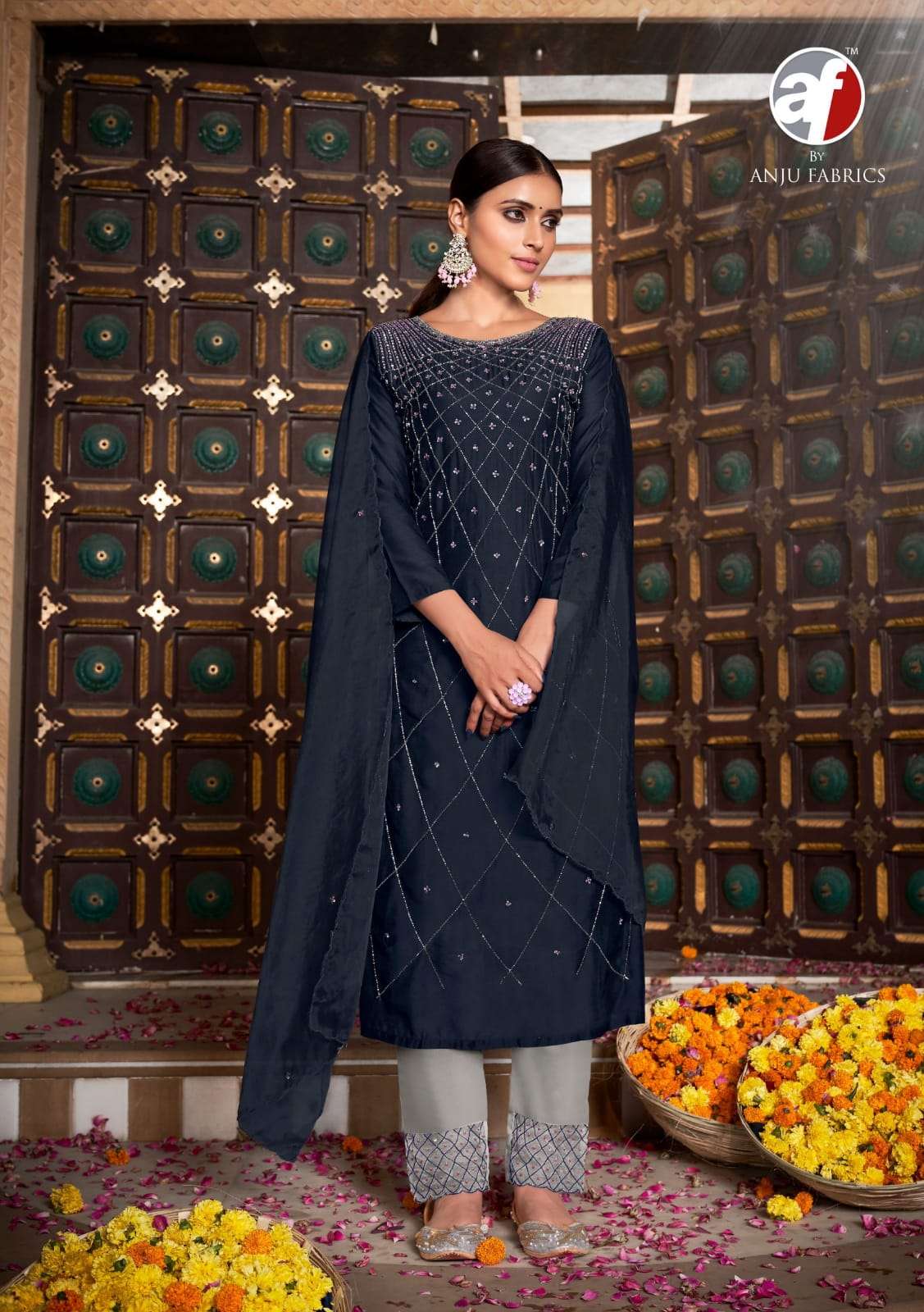 ANJU FABRIC GHUGHAT VOL-5  3PCS CONCEPT CATALOG 