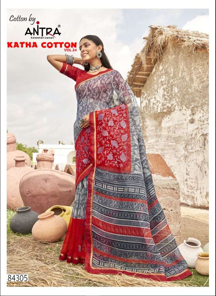 ANTRA KATHA COTTON VOL-24 SAREE CATALOG