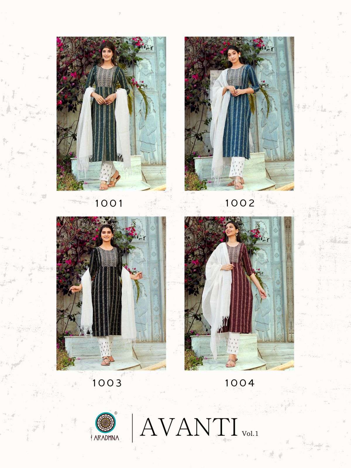 ARADHANA AVANTI VOL-1 EMBROIDERED 3PCS CATAOG 