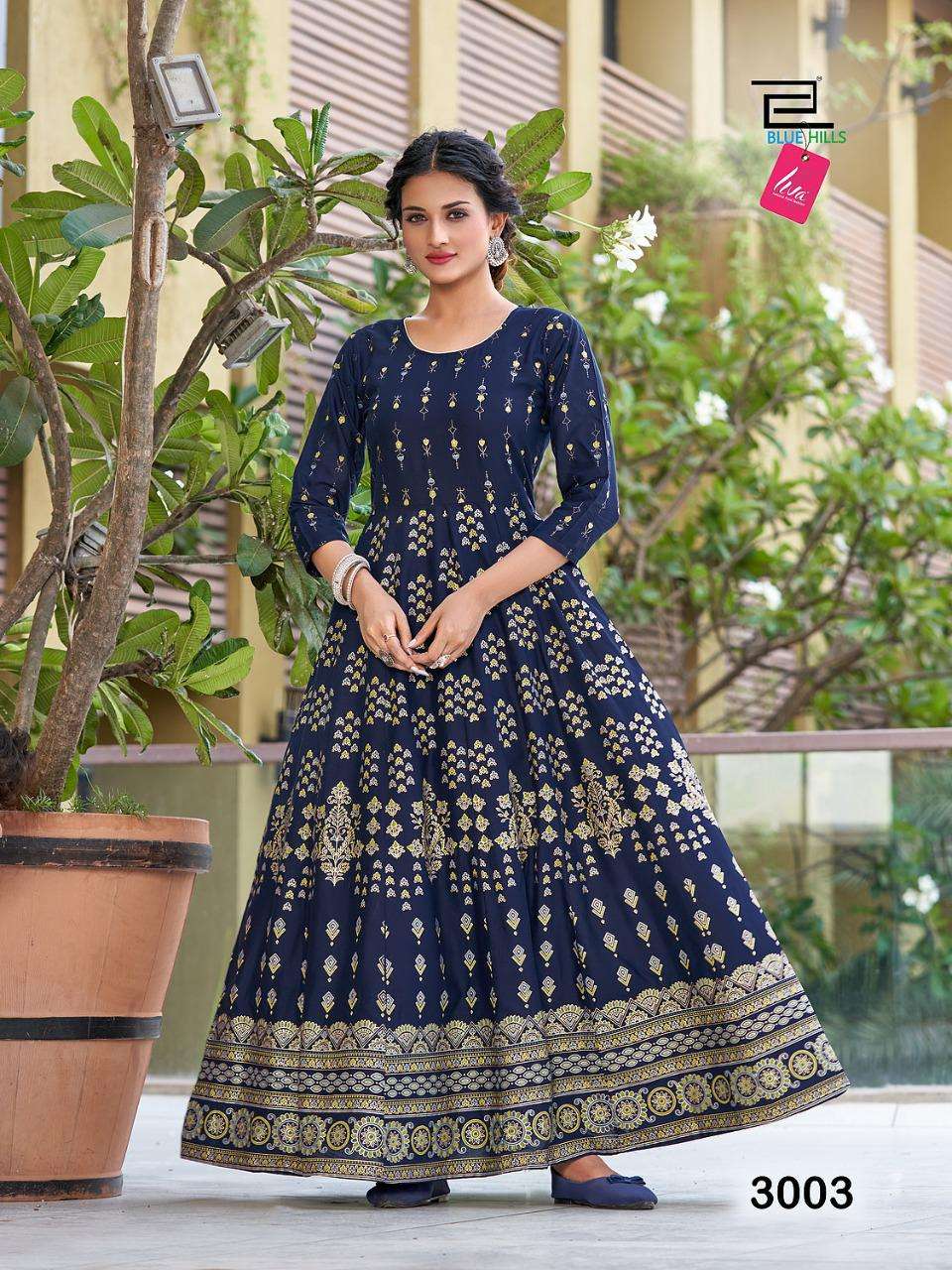 BLUE HILLS  FESTIVAL NIGHT VOL-3 PRINTED KURTI CATALOG