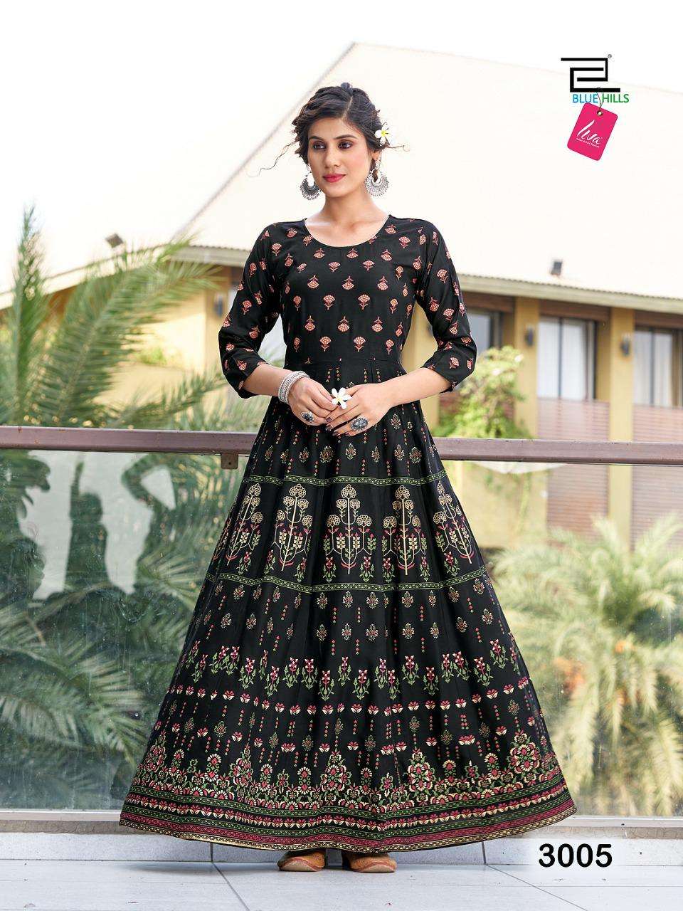 BLUE HILLS  FESTIVAL NIGHT VOL-3 PRINTED KURTI CATALOG