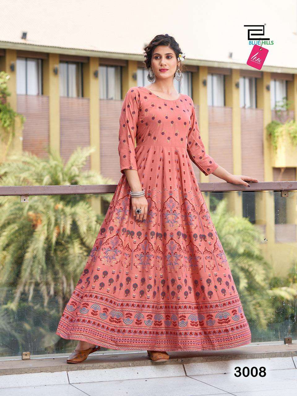BLUE HILLS  FESTIVAL NIGHT VOL-3 PRINTED KURTI CATALOG