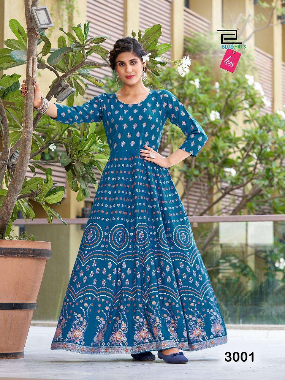 BLUE HILLS  FESTIVAL NIGHT VOL-3 PRINTED KURTI CATALOG