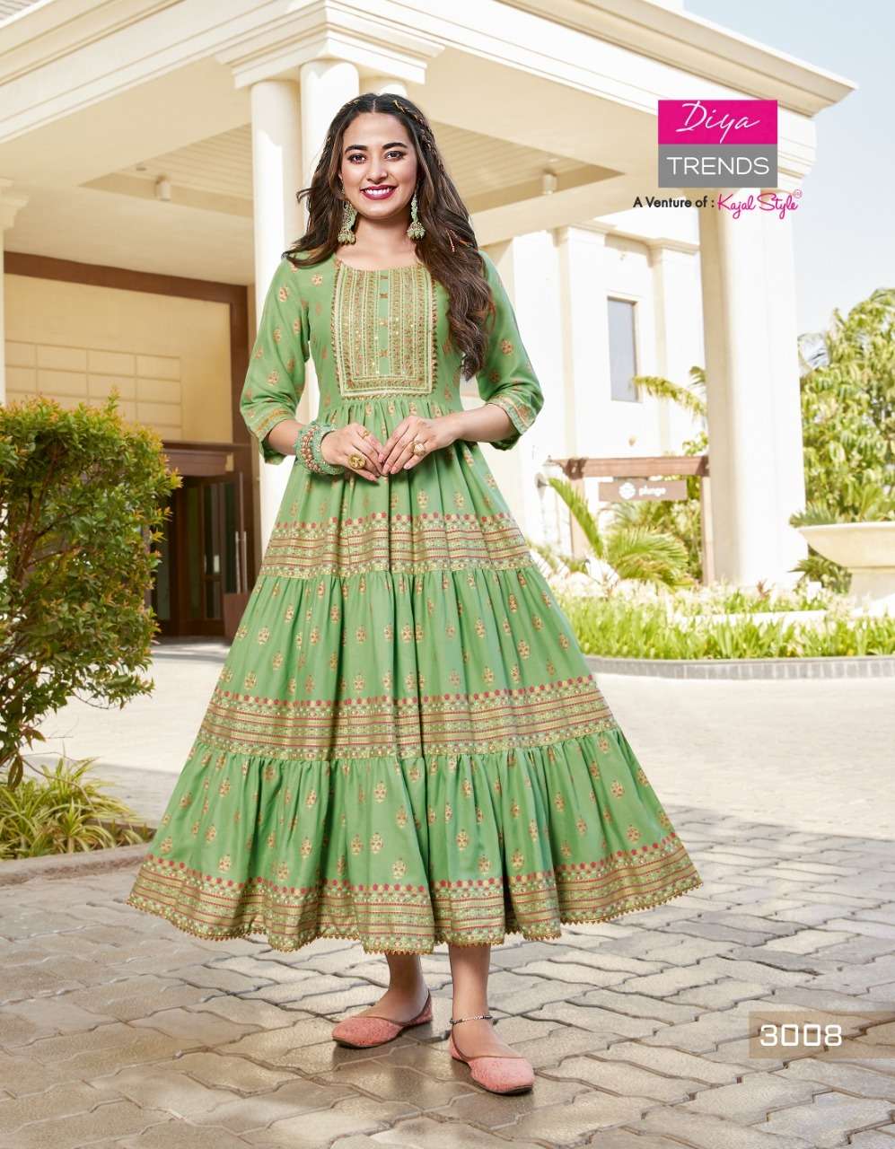 DIYA TRENDS GROOM VOL-3 PRINTED KURTI GOWN CATALOG