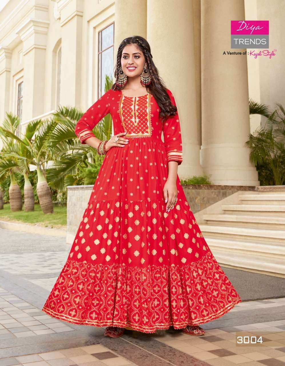DIYA TRENDS GROOM VOL-3 PRINTED KURTI GOWN CATALOG