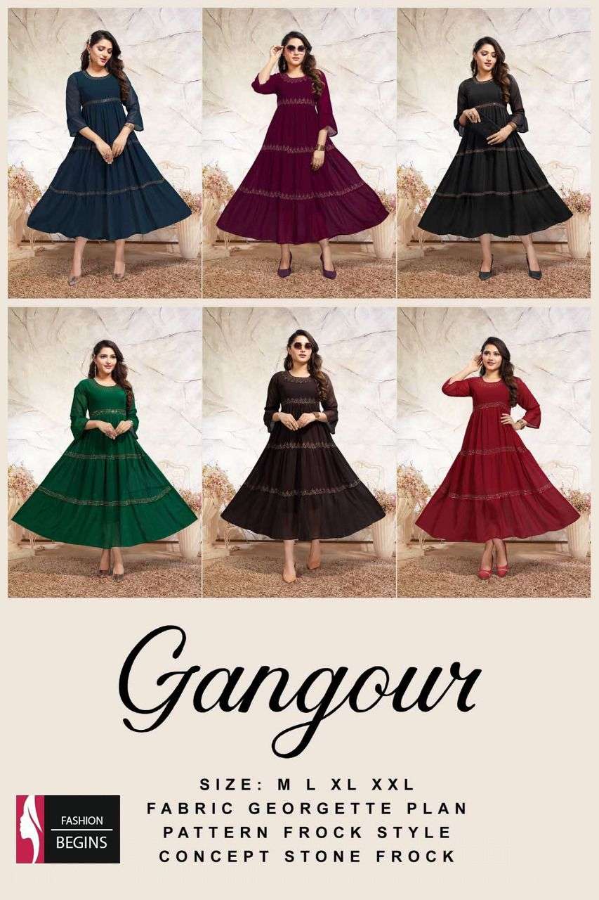 FASHION BEGINS GANGOUR STONE FROCK CATALOG