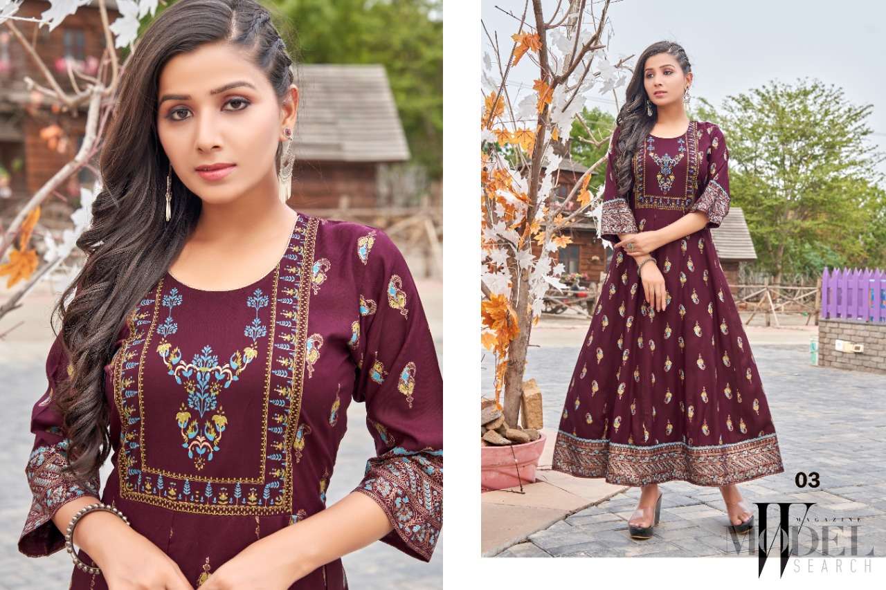 H.DOT SAMANTHA ANARKALI KURTI CATALOG