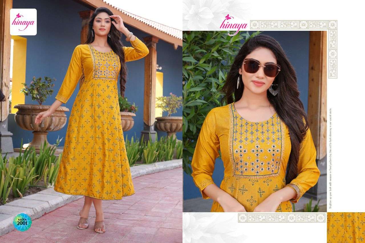 HINAYA AAINA VOL-3 FLAIRED KURTI CATALOG